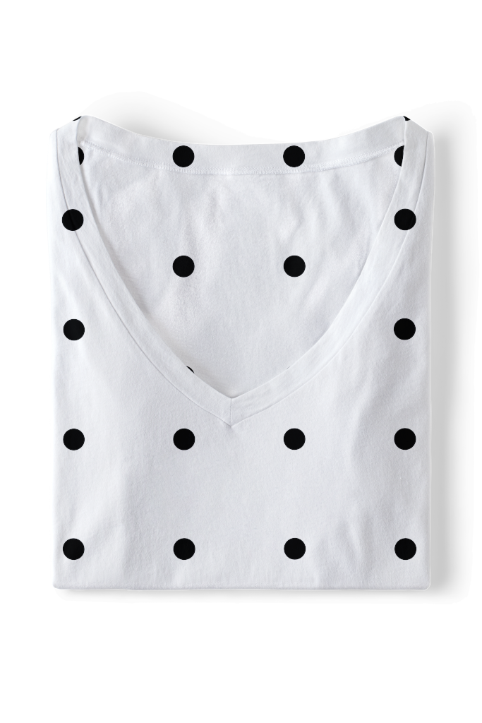 Shirt 1705 — V-neck, folded mockup surface