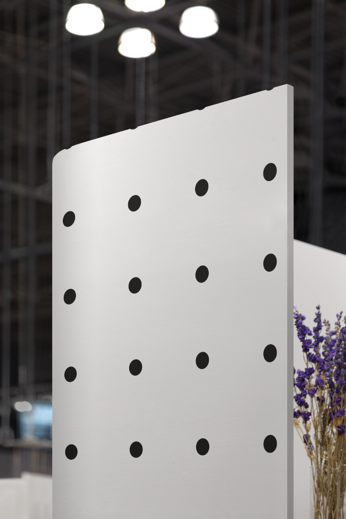 Wall 1404 — Trade show, wall detail mockup surface