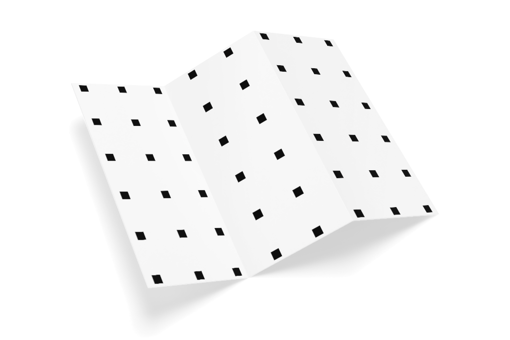 Brochure 1286 — Z-fold, open mockup surface