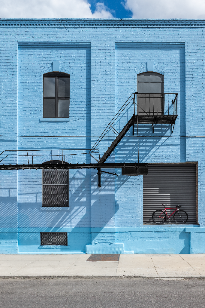 Building 2073 — Wall, with fire escape mockup surface
