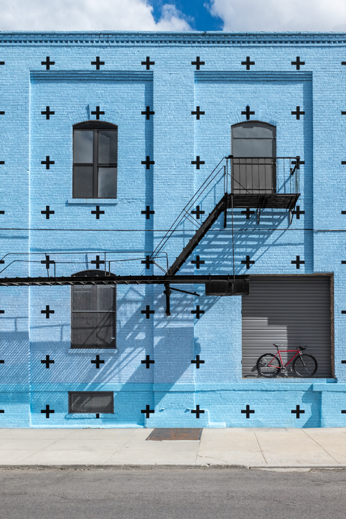 Building 2073 — Wall, with fire escape mockup surface