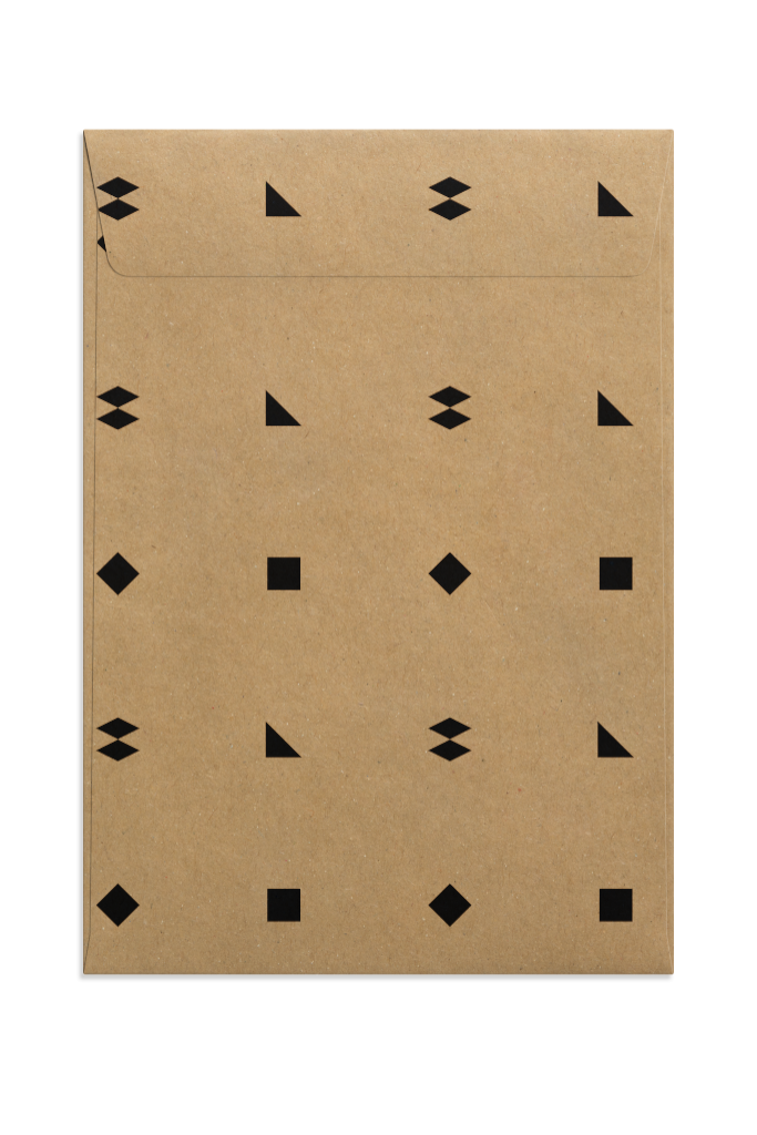 Envelope 1130 — Kraft, back, closed with flap mockup surface