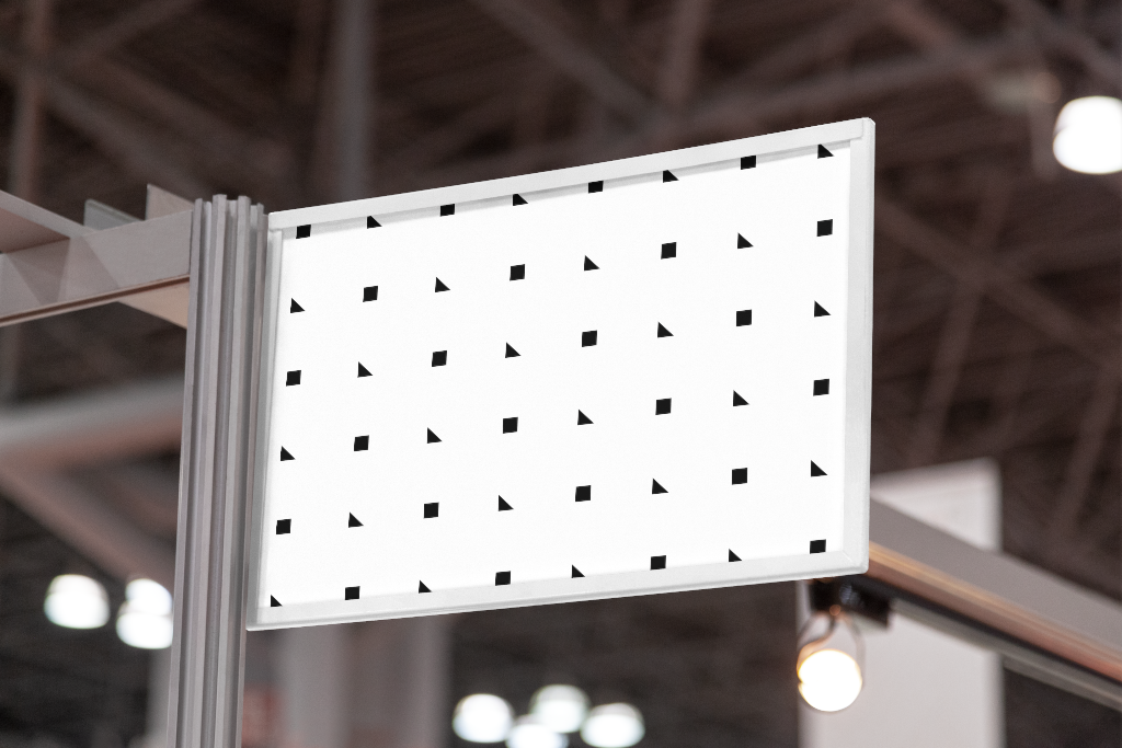 Sign 1610 — Trade show, framed mockup surface