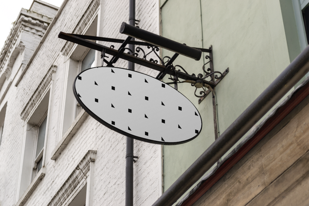 Sign 2299 — Hanging mockup surface