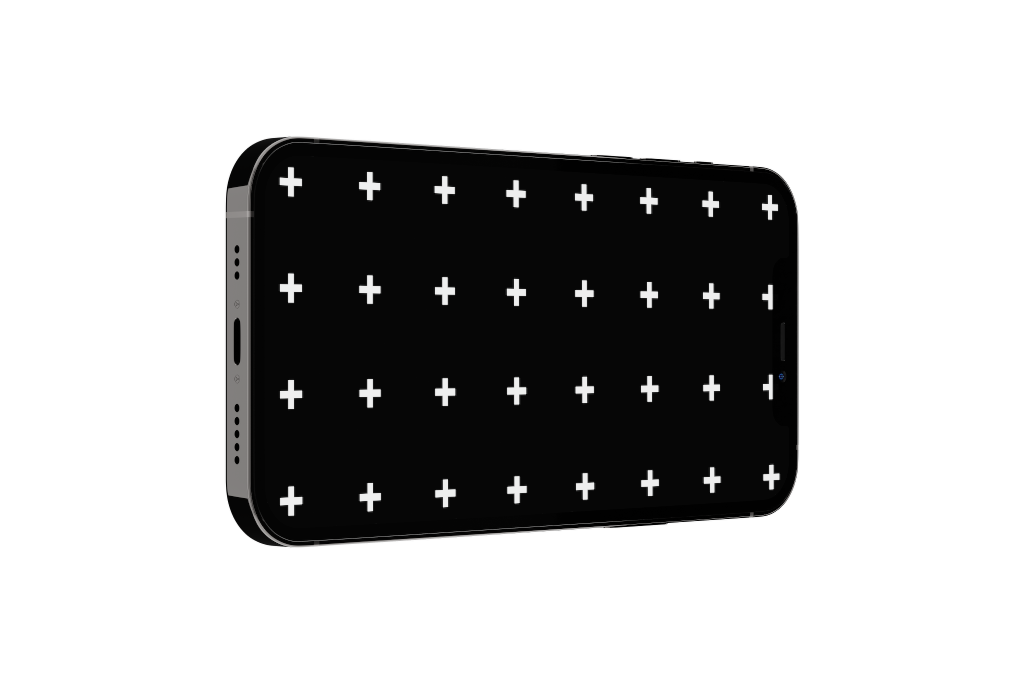 Display 2216 — Phone, graphite horizontal mockup surface