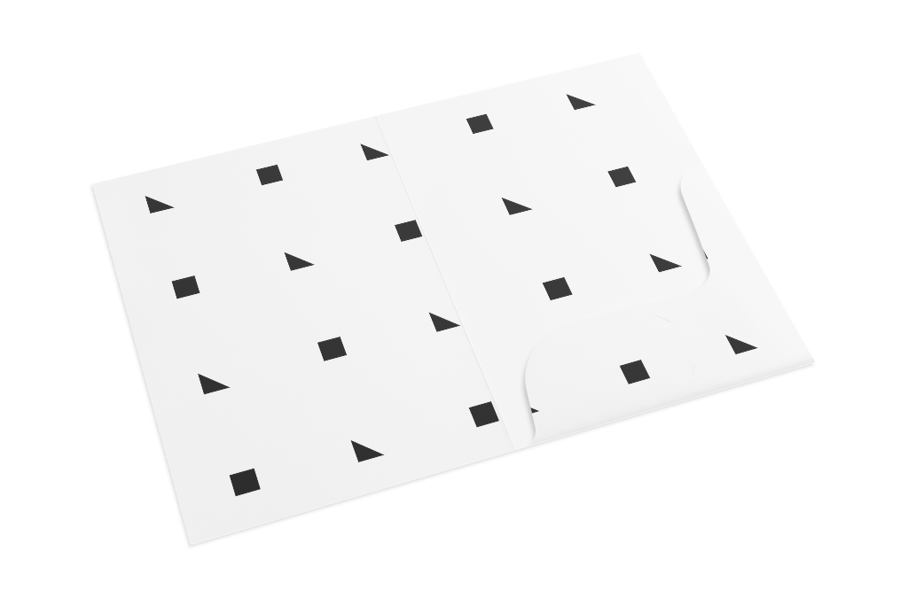 Folder 1294 — With pocket, open mockup surface