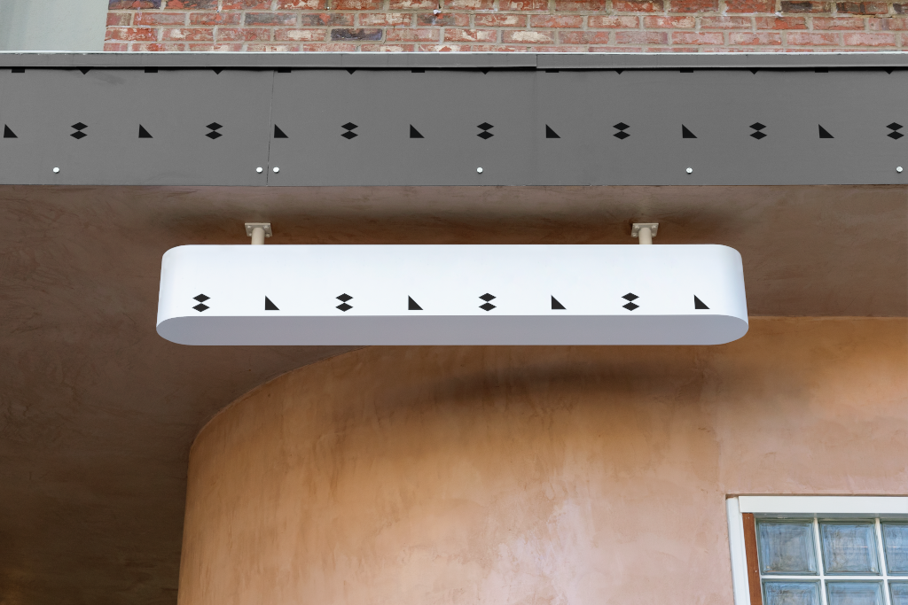 Sign 2044 — Overhead mockup surface