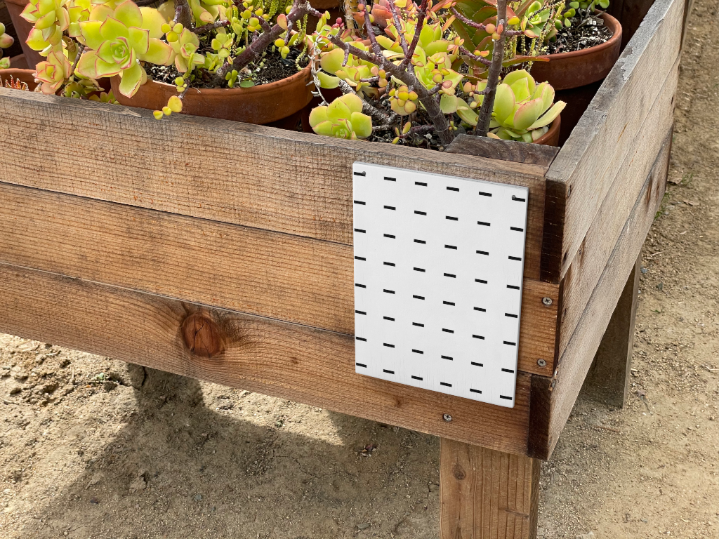 Sign 2412 — On planter mockup surface