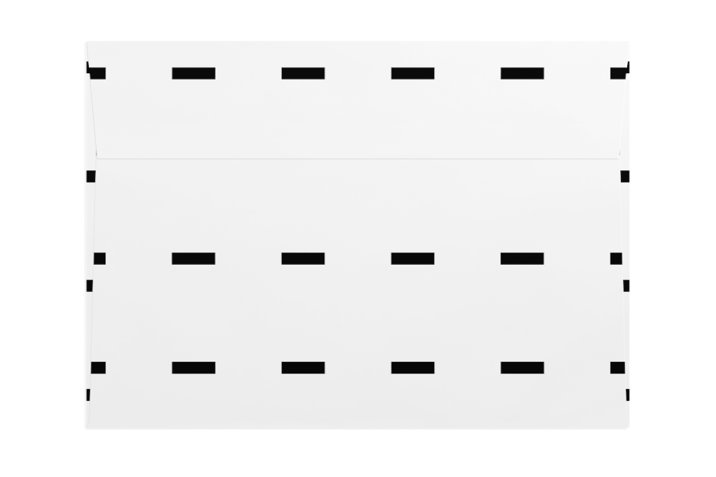 Envelope 1209 — Back, closed with flap mockup surface