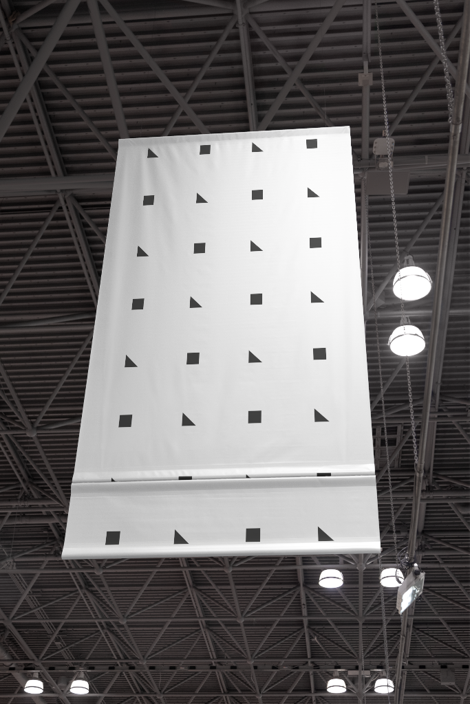 Banner 1572 — Trade show, hanging mockup surface