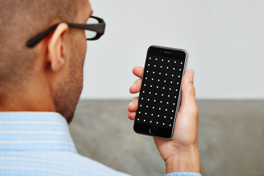 Display 0842 — Phone, held mockup surface