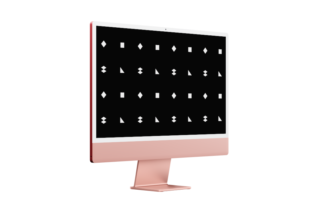 Display 2434 — 24-inch, pink mockup surface