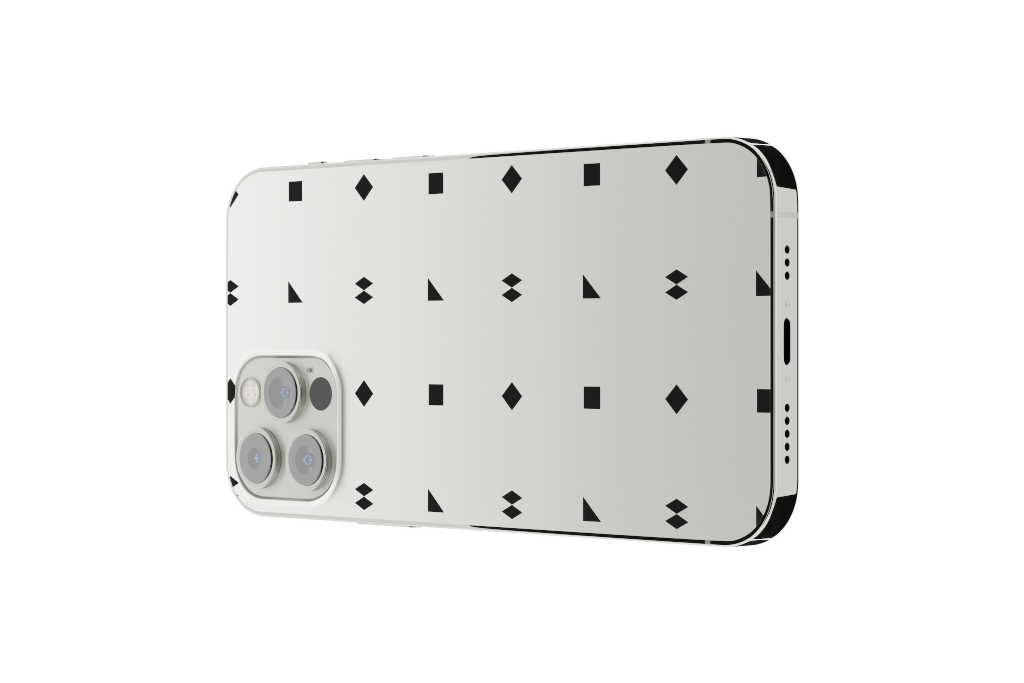 Object 2219 — Phone, silver horizontal mockup surface