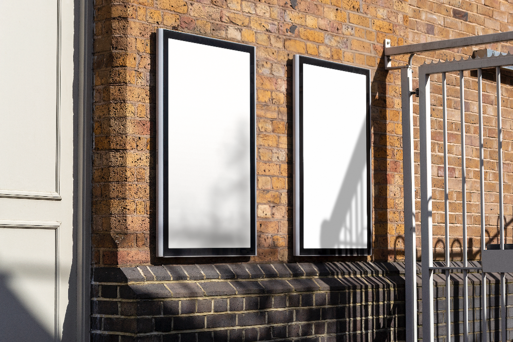 Poster 2319 — Dual, on wall mockup surface