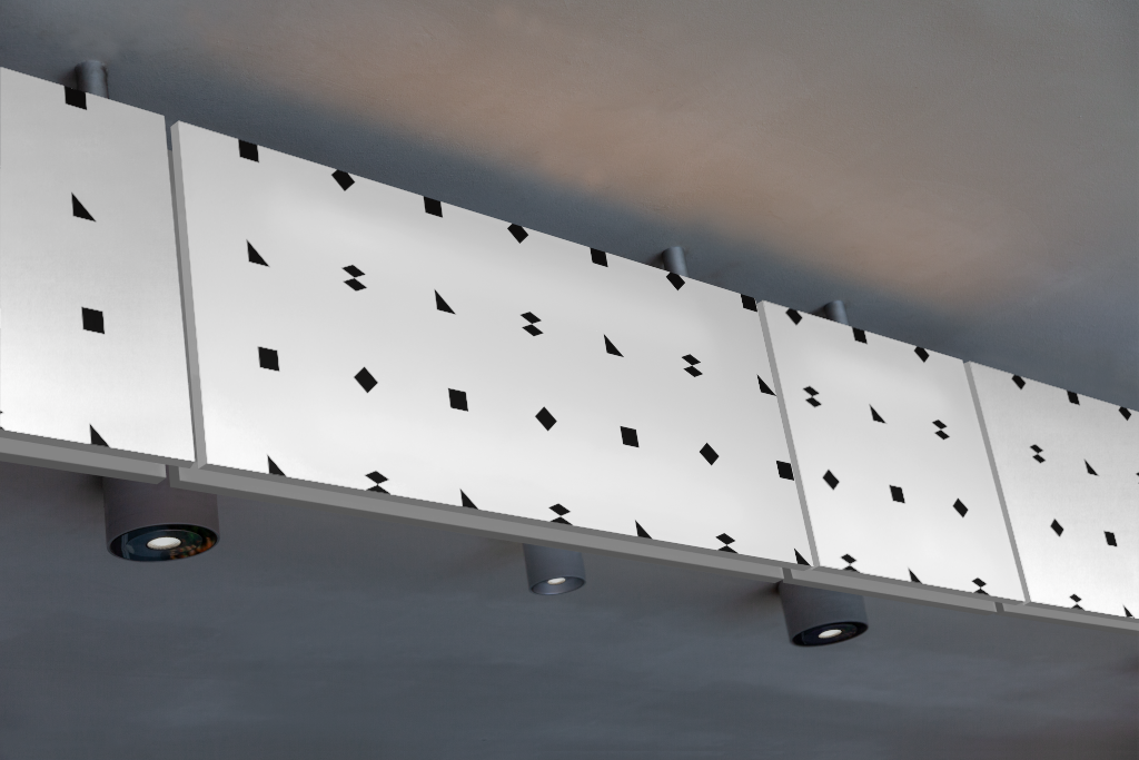 Sign 1851 — In airport, overhead mockup surface