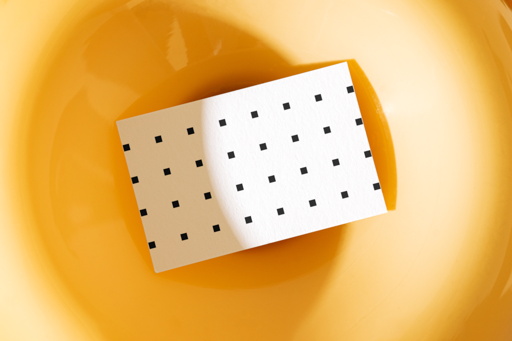 MT Business Card 02 — Front, laying mockup surface