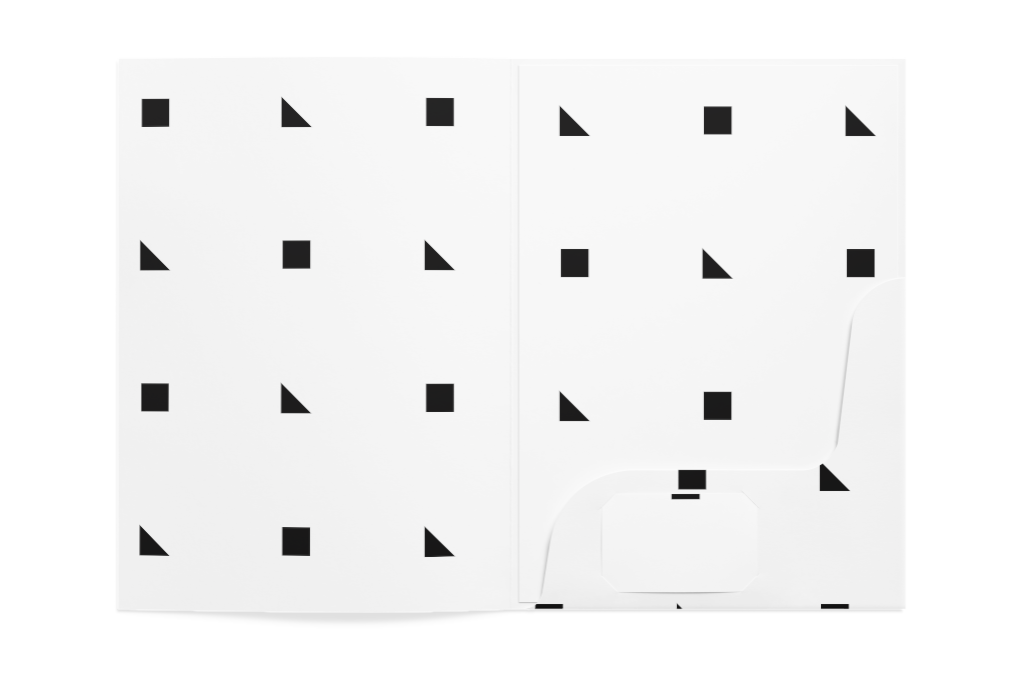 Folder 1316 — With paper, open mockup surface