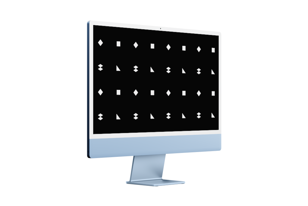 Display 2416 — 24-inch, blue mockup surface