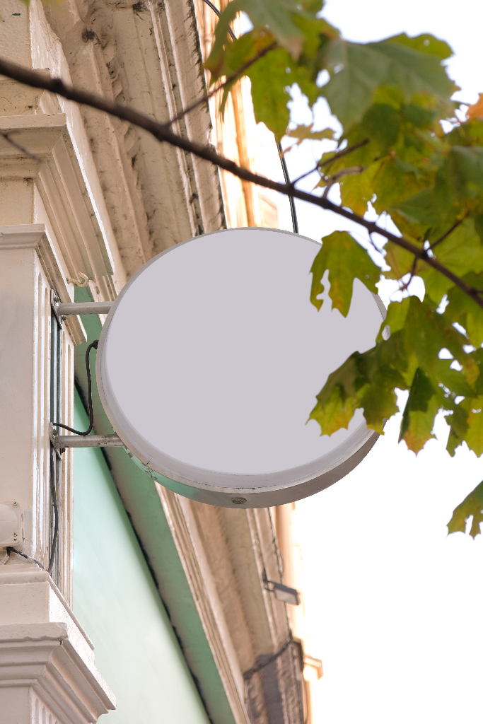 Sign 2053 — Overhead mockup surface