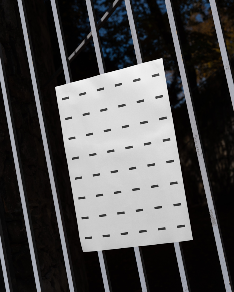 Poster 28 — On fence mockup surface