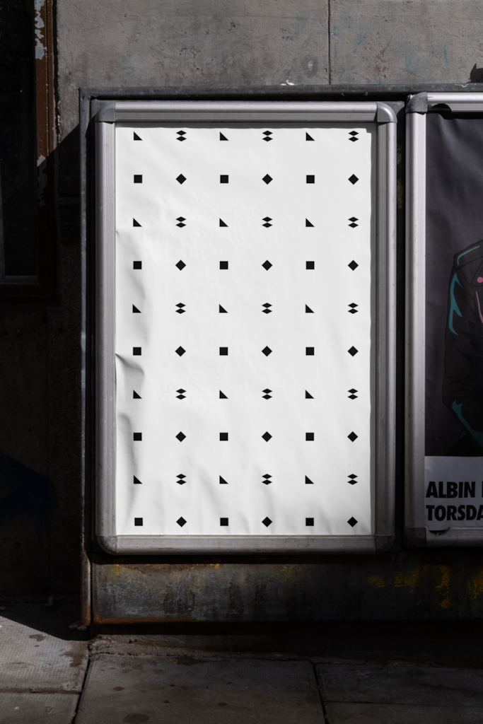 Poster 24 — Framed, on building mockup surface