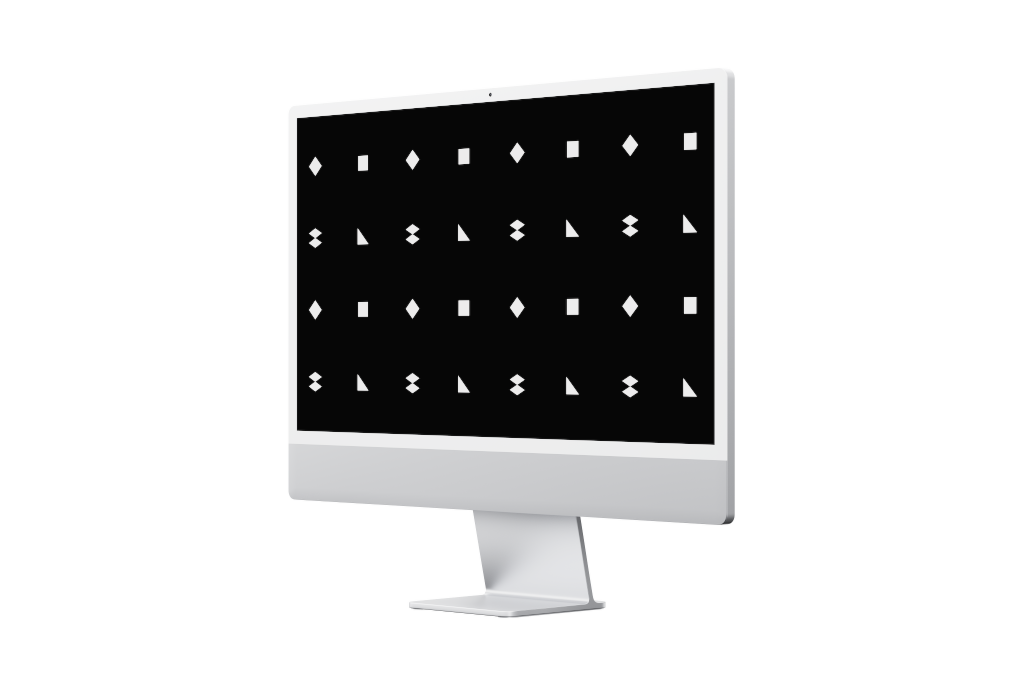 Display 2448 — 24-inch, silver mockup surface