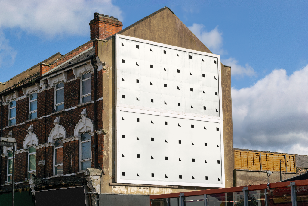 Billboard 2308 — Dual, on building mockup surface