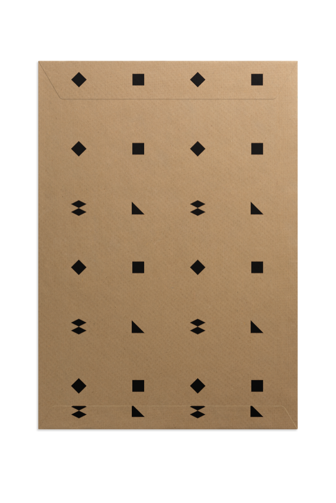 Envelope 1153 — Kraft, back, closed with flap mockup surface
