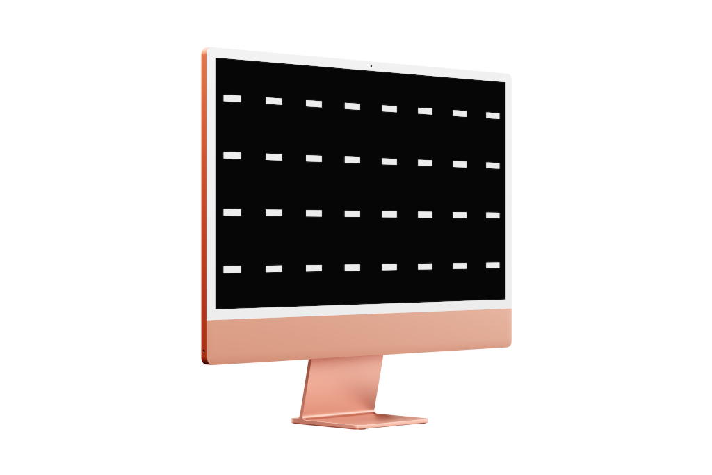 Display 2428 — 24-inch, orange mockup surface