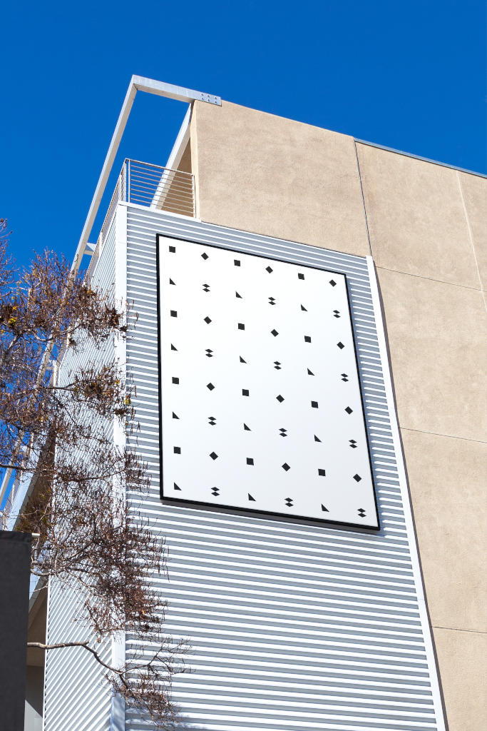 Billboard 1840 — On building mockup surface