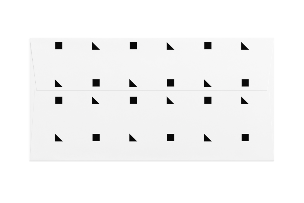 Envelope 1161 — Back, closed with flap mockup surface