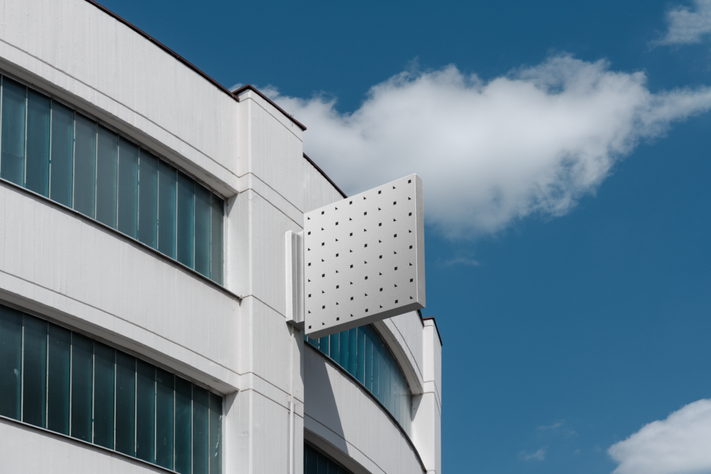 Sign 18 — On industrial building  mockup surface