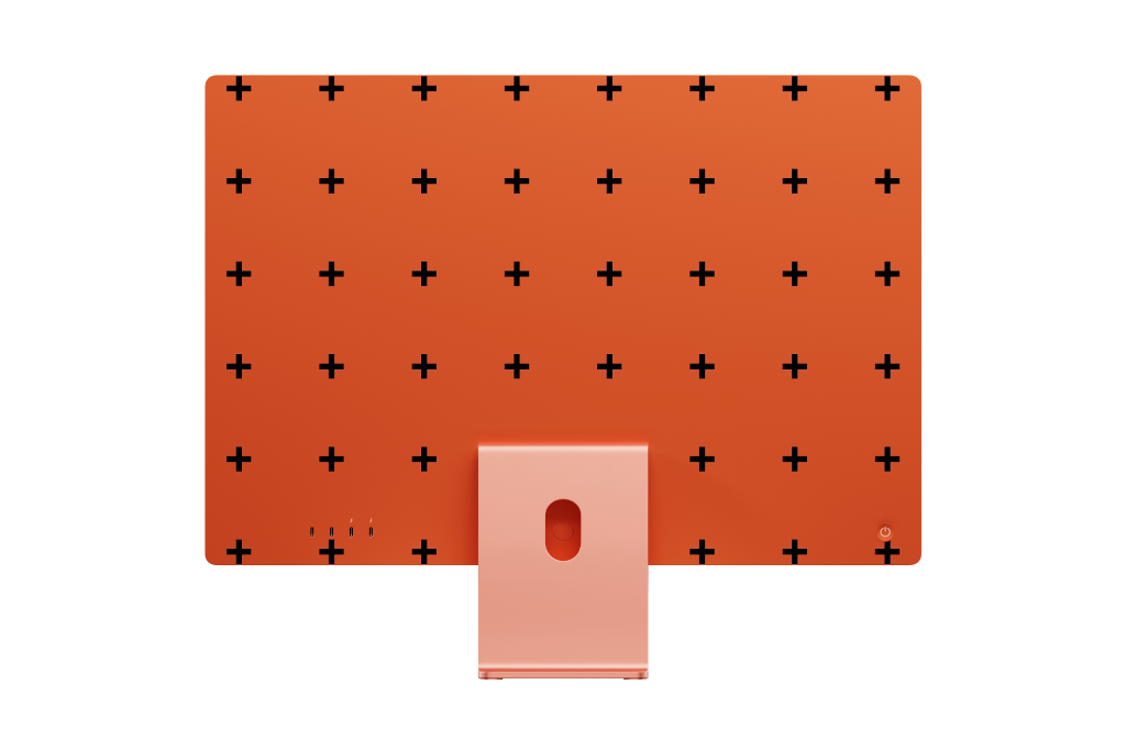 Object 2426 — 24-inch, orange mockup surface