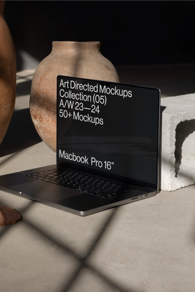 Macbook C05-059 — 16-inch laptop mockup surface